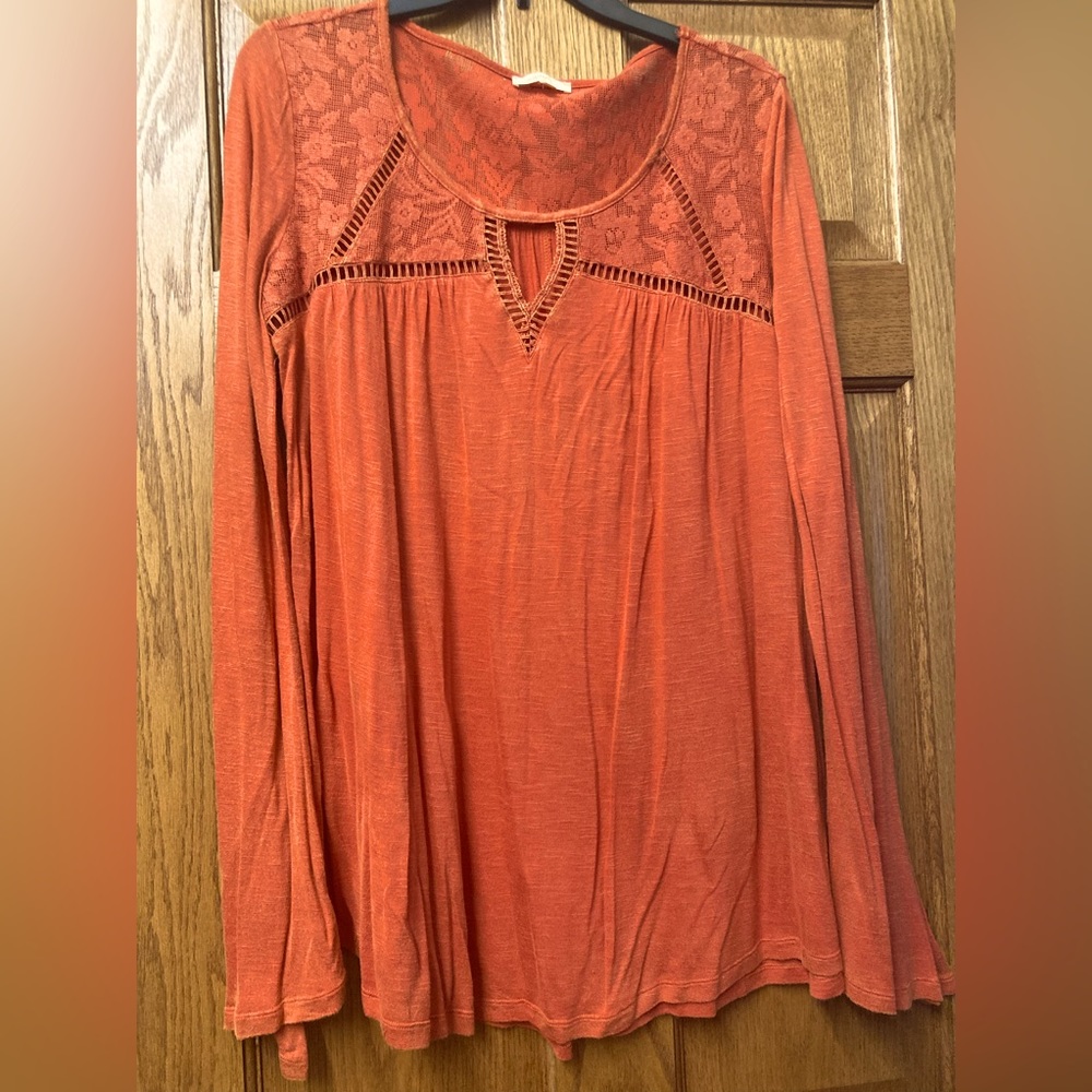 NWOT burnt orange boho top